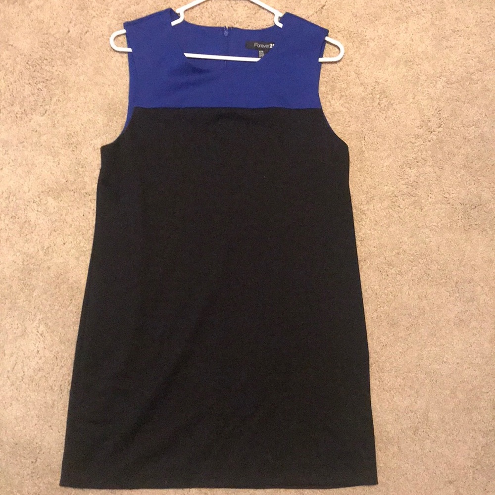 Blue and black dress